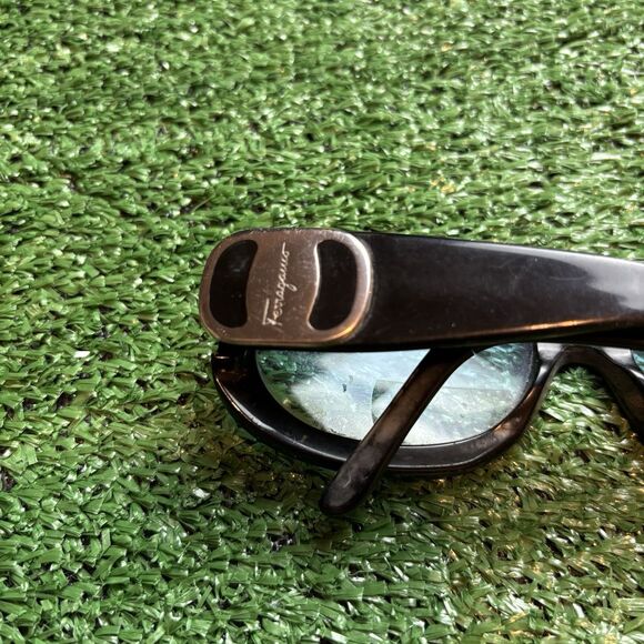 Salvatore Ferragmo Oval EYEGLASSES Frame only  59 -19 Authentic Black